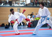 Kumite, Schweiz, Swiss Karate League, 2025, Gossau, Züri Oberland, Januyan Logeswaran, Shukokai Dojo Wetzikon, Loan Tscharner, Karatedo Lyss-Aarberg