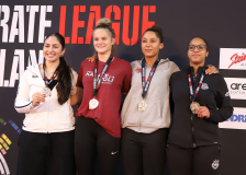 Siegerehrung, Kumite, Schweiz, Swiss Karate League, 2025, Gossau, Züri Oberland, Ippon Karaté Club Tivoli Genève, Esma Redzic, Beril Erol, Sana Oubane, Soukaina Pena-Prata, Neuchâtel Karaté-do, Karate-Do Balsthal, Karate Do Brugg