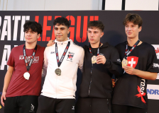 Siegerehrung, Kumite, Schweiz, Swiss Karate League, 2025, Gossau, Züri Oberland, Jiyan Buhurcu, Karate Do Brugg, Loris Ahmeti, Rok Bojic, Janosch Heiniger, Ippon Karaté Club Tivoli Genève, Karate-Do Balsthal, Hoitsugan Kyokai Karate Solothurn