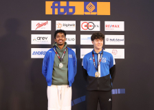 Siegerehrung, Kumite, Schweiz, Swiss Karate League, 2025, Gossau, Züri Oberland, Linus Meyer, Tarun Chandrasekar, SHOTOKAN KARATESCHULE WALLISELLEN, KYODAI KARATE-DO MUTTENZ