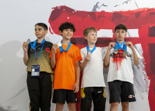 2026,SKL,Saalsporthalle,Swiss Karate League,Zürich,Siegerehrung,Medal Ceremony,Valentin Zettel,Ayaz Sagir,Ivan Kristic,Kjartan Kühl,KARATESCHULE SCHÖTZ,Hayabusa Karate Do Basel,Nippon Training Urdorf / Dietikon,Karatecenter Reto Kern Kreuzlingen