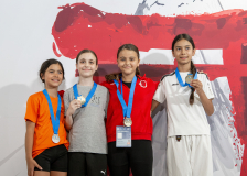 2026,SKL,Saalsporthalle,Swiss Karate League,Zürich,Siegerehrung,Medal Ceremony,Amelie Gjergjaj,Amélie Zettel,Annelie Schmuck,Diana Shala,Kimura Shukokai Karate Limmattal,KARATESCHULE SCHÖTZ,Karate Do Brugg,Karate Club Valais