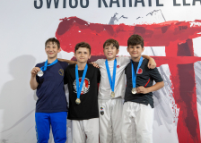 2026,SKL,Saalsporthalle,Swiss Karate League,Zürich,Siegerehrung,Medal Ceremony,Lian Asani,Felix Wolf,Arian Ajvazi,Duarte Dos Santos Gomes,Kashiva Kan Bienne,Karatedo Lyss-Aarberg,Shukokai Dojo Wetzikon,Karate-Do Biel-Bienne - Zen Shin