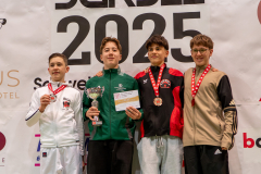 Siegerehrung, Kata, Schweiz, Schweizermeisterschaft, Sursee, 2025, Championnat Suisse, Swiss Championship, Switzerland, Ramon Limacher, Karate Akademie Zürich, Corsin Dion Lüthy, Elias Roland Berge, Seya Hodel, Karate Do Brugg, BUSHIDO BADEN, KARATESCHULE WAUWIL