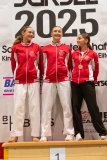 Siegerehrung, Kata, Schweiz, Schweizermeisterschaft, Sursee, 2025, Championnat Suisse, Swiss Championship, Switzerland, Shorin Ryu Karate Do Kloten, Enuara Osmani, Sarah Garcete, Vittoria Adduci