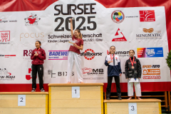 Shukokai Dojo Wetzikon, Siegerehrung, Schweiz, Schweizermeisterschaft, Sursee, 2025, Championnat Suisse, Swiss Championship, Switzerland, Isla Preston Rico, Ippon Karaté Club Tivoli Genève, RYUEI-RYU Karate ZH-Suisse, Chloe Ton That, Ellie Keller, Enna Hukic