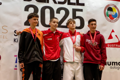 Siegerehrung, Schweiz, Schweizermeisterschaft, Sursee, 2025, Championnat Suisse, Swiss Championship, Switzerland, Lorian Musa, Karate Club Valais, Shinsei Kan Lenzburg, Ippon Karaté Club Tivoli Genève, Karaté-Club Payerne, Dominic del Medico, Daron Barsoumian, Nolan Kubler