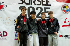 Shukokai Dojo Wetzikon, Siegerehrung, Schweiz, Schweizermeisterschaft, Sursee, 2025, Championnat Suisse, Swiss Championship, Switzerland, Karl Ravas, Dren Berisha, Eloy Alfonso Perez, Nico Glauser, Karate-Do Balsthal, Neuchâtel Karaté-do, Hayabusa Karate Do Basel