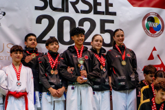 Shukokai Dojo Wetzikon, Siegerehrung, Schweiz, Schweizermeisterschaft, Sursee, 2025, Championnat Suisse, Swiss Championship, Switzerland, Caleb Gossweiler, Karl Ravas, Lenya Lawrenz, Luna Molitor, Noah Maurer