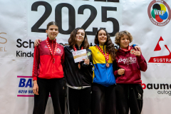 Siegerehrung, Schweiz, Schweizermeisterschaft, Sursee, 2025, Championnat Suisse, Swiss Championship, Switzerland, Gioia Pace, Neuchâtel Karaté-do, Leila Aregger, Sarah Gmati, Eleonora Brembilla, Karateschule Sursee, Karaté Club Jaguar Vallorbe, Ippon Karaté Club Tivoli Genève