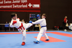 2024, Swiss International Junior Open, Basel, Schweiz, Kumite, Gian Serrano, Andrei Negara, Shukokai Dojo Wetzikon, Karatecenter Reto Kern Kreuzlingen