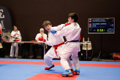2024, Swiss International Junior Open, Basel, Schweiz, Kumite, Vitor Madureira Moreira, Yannik Schneider, Shukokai Dojo Wetzikon, Karateschule Flawil