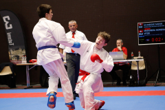2024, Swiss International Junior Open, Basel, Schweiz, Kumite, Yannik Schneider, Vitor Madureira Moreira, Shukokai Dojo Wetzikon, Karateschule Flawil