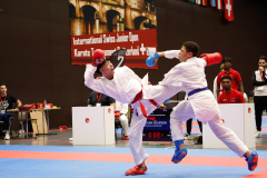 2024, Swiss International Junior Open, Basel, Schweiz, Kumite, Karl Ravas, Nourden Oubaoune, Shukokai Dojo Wetzikon, Karate-Do Balsthal