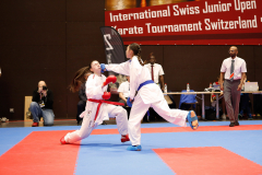 2024, Swiss International Junior Open, Basel, Schweiz, Kumite, Larissa De Carlo, Ecrin Karadeniz, Shukokai Dojo Wetzikon, SSKF Karate Team
