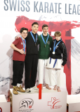 2025, Swiss Karate League, Bonstetten, Schweiz, Kata, Siegerehrung, Nevio Iseppi, ROMÉO Tartaglione, Colin Spicher, Daron Barsoumian, Nippon Training Urdorf / Dietikon, Ippon Karaté Club Tivoli Genève, KARATE - CLUB SENSE DÜDINGEN - RIFFENMATT, Karaté Club Thônex