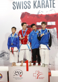 2025, Swiss Karate League, Bonstetten, Schweiz, Kata, Siegerehrung, Adam Badran, Yven Vuong, Aurele Thommen, Ryu Vogler, Shorin Ryu Karate Do Kloten, Karatedo Lyss-Aarberg, Kihon Karaté Club La Chaux-de-Fonds, Karate Akademie Zürich