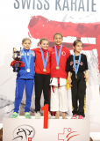 2025, Swiss Karate League, Bonstetten, Schweiz, Kumite, Siegerehrung, Shito Ryu Karate Do Uri, Seya Deplazes, Karatedo Lyss-Aarberg, Hayabusa Karate Do Basel, Karate Club Valais, Lyn Brönnimann, Arin Tasdemir, Thyra Lalic