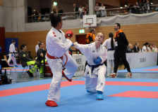 2025, Swiss Karate League, Bonstetten, Schweiz, Kumite, Shukokai Dojo Wetzikon, Lenya Lawrenz, Syrah Sissokho, Ippon Karaté Club Tivoli Genève