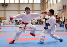 2025, Swiss Karate League, Bonstetten, Schweiz, Kumite, Shukokai Dojo Wetzikon, Caleb Gossweiler, Kyrylo Usov, Karate Do Brugg