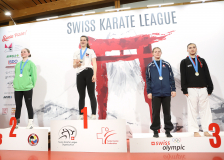 2025, Swiss Karate League, Bonstetten, Schweiz, Kumite, Siegerehrung, Karate Do Brugg, Karateschule Schötz/Wauwil, Karateschule Glarus, KEN WA KAI GOJU-RYU KARATE-DO, Samantha Henry, Alya Atasoy, Anita Nakonieczna, Felicia Wächter
