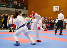 2024, Swiss Karate League, Neuchâtel, Schweiz, Kumite, Mia Sara Cajic, Asya Payziner, Hayabusa Karate Do Basel, Kimura Shukokai Karate Limmattal
