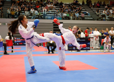 2024, Swiss Karate League, Neuchâtel, Schweiz, Kumite, Mia Sara Cajic, Asya Payziner, Hayabusa Karate Do Basel, Kimura Shukokai Karate Limmattal
