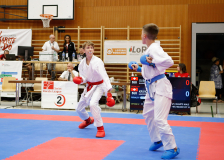 2024, Swiss Karate League, Neuchâtel, Schweiz, Kumite, Shukokai Dojo Wetzikon, Linus Gubler, Luka Toni Krivic, Karate Do Brug
