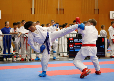 2024, Swiss Karate League, Neuchâtel, Schweiz, Kumite, Shukokai Dojo Wetzikon, Devrim Yildirim, Moritz Meier, Nippon Training Urdorf / Dietikon