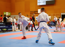 2024, Swiss Karate League, Neuchâtel, Schweiz, Kumite, Kimura Shukokai Karate Limmattal, Pavle Dzuverovic, Leon Gloor, Aaron Häusermann