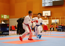 2024, Swiss Karate League, Neuchâtel, Schweiz, Kumite, Shukokai Dojo Wetzikon, Caleb Gossweiler, Lédion Shala, Karate Club Valais