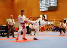 2024, Swiss Karate League, Neuchâtel, Schweiz, Kumite, Shukokai Dojo Wetzikon, Caleb Gossweiler, Lédion Shala, Karate Club Valais