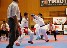 2024, Swiss Karate League, Neuchâtel, Schweiz, Kumite, Shukokai Dojo Wetzikon, Caleb Gossweiler, Lédion Shala, Karate Club Valais
