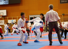 2024, Swiss Karate League, Neuchâtel, Schweiz, Kumite, Shukokai Dojo Wetzikon, Caleb Gossweiler, Lédion Shala, Karate Club Valais