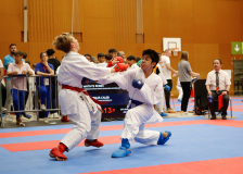 2024, Swiss Karate League, Neuchâtel, Schweiz, Kumite, Shukokai Dojo Wetzikon, Caleb Gossweiler, Robin Mathys, Hoitsugan Kyokai Karate Solothurn