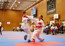 2024, Swiss Karate League, Neuchâtel, Schweiz, Kumite, Shukokai Dojo Wetzikon, Norell Kunz, Mia Worreby, Karate-Toffen