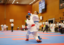 2024, Swiss Karate League, Neuchâtel, Schweiz, Kumite, Shukokai Dojo Wetzikon, Norell Kunz, Mia Worreby, Karate-Toffen