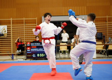 2024, Swiss Karate League, Neuchâtel, Schweiz, Kumite, Shukokai Dojo Wetzikon, Patrick Graf, Lukas Anderegg, Karatedo Lyss-Aarberg