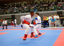 2024, Swiss Karate League, Neuchâtel, Schweiz, Kumite, Shukokai Dojo Wetzikon, Patrick Graf, Nourden Oubaoune, Karate-Do Balsthal