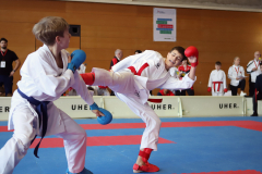2024, Swiss Karate League, Wettingen, Schweiz, Kumite, Luka Savicic, Mika Rentsch, Shukokai Dojo Wetzikon, Karatedo Lyss-Aarberg