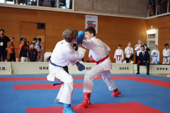 2024, Swiss Karate League, Wettingen, Schweiz, Kumite, Luka Savicic, Mika Rentsch, Shukokai Dojo Wetzikon, Karatedo Lyss-Aarberg