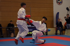 2024, Swiss Karate League, Wettingen, Schweiz, Kumite, Karl Ravas, Deny Kamilovski, Shukokai Dojo Wetzikon, Kimura Shukokai Karate Limmattal