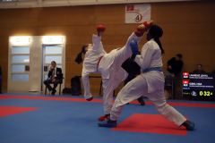 2024, Swiss Karate League, Wettingen, Schweiz, Kumite, Lenya Lawrenz, Hiba Gibril, Shukokai Dojo Wetzikon, Hayabusa Karate Do Basel