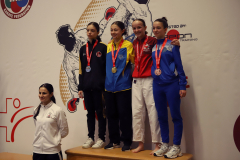 2024, Swiss Karate League, Wettingen, Schweiz, Kumite, Siegerehrung, Demet Özdemir, Pia Dumitras, Mila Chiara Streit, Yara Gerber, Elena Quirici, Karaté Club Jaguar Vallorbe, Hayabusa Karate Do Basel, Karatedo Lyss-Aarberg, Karateschule Sursee, Quirici2020