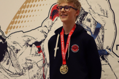 2024, Swiss Karate League, Wettingen, Schweiz, Kumite, Siegerehrung, Matteo Scagnetti, Shukokai Dojo Wetzikon