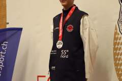 2024, Swiss Karate League, Wettingen, Schweiz, Kumite, Siegerehrung, Tobias Riedel, Shukokai Dojo Wetzikon