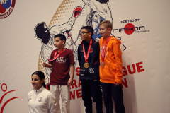 2024, Swiss Karate League, Wettingen, Schweiz, Kumite, Siegerehrung, Noah Maurer, Rafael Carvalho Pereira, Lien Schenkel, Aaron Häusermann, Elena Quirici, Quirici2020, Shukokai Dojo Wetzikon, Ippon Karaté Club Tivoli Genève, Karate Do Brugg, Shinsei Kan Lenzburg
