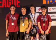 IPPON KARATÉ CLUB TIVOLI GENÈVE,SHUKOKAI SEIKENKAN KARATE DO ZÜRICH,Daron Barsoumian,Romeo Tartaglione,Nino Maurer,Jonathan Tiefenauer,Hayabusa Karate Do Basel,Siegerehrung,Swiss Karate League,Gossau,Züri Oberland,2026,Medal Ceremony,SKL