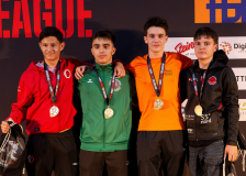Vitor Madureira Moreira,KARATESCHULE FLAWIL,Dorart Hasani,Nepomuk Stocker,KARATE CLUB VALAIS,KARATESCHULE SCHÖTZ,Marlo Bugatti,SHUKOKAI DOJO WETZIKONVOLKETSWILWINTERTHUR,Siegerehrung,Swiss Karate League,Gossau,Züri Oberland,2026,Medal Ceremony,SKL
