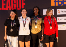 Viola Santarelli,Mayra Heinzer,Hiba Gibril,Almina Arifagic,HAYABUSA KARATE DO BASEL,SHITO RYU KARATE DO URI,KARATECENTER RETO KERN KREUZLINGEN,QUIRICI2020,Siegerehrung,Swiss Karate League,Gossau,Züri Oberland,2026,Medal Ceremony,SKL